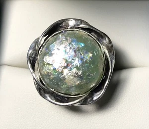 Artisan Collection römischer Glasring 17 mm rund Handarbeit Gr. 7 - Bild 1 von 11