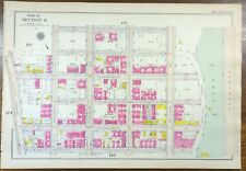 Vintage 1916 YESHIVA UNIVERSITY MANHATTAN NEW YORK CITY NY ~ GW BROMLEY Land Map