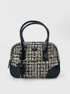 Original Prada Tweed Vitello Leder Mini Luxus Designer Handtasche - Bild 1 von 15