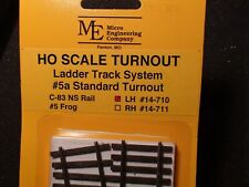 Micro- Engineering #14-710 HO LADDER TRACK SYSTEM TURNOUT LH #5a Code 83