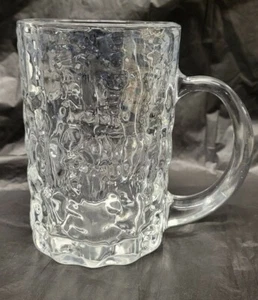 Vintage Ice textured Pattern Glass Mug - Picture 1 of 9