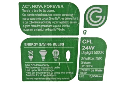 25 BULBS 24W/ELX/1/50K 24W 5000K Covered Spiral Compact Fluorescent Light Bulb - Image 1 of 4