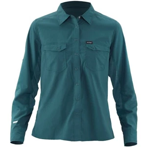 NRS Women's Guide Long Sleeve Shirt Medium Atlantic Blue/Green New $79.95 MSRP - Picture 1 of 6