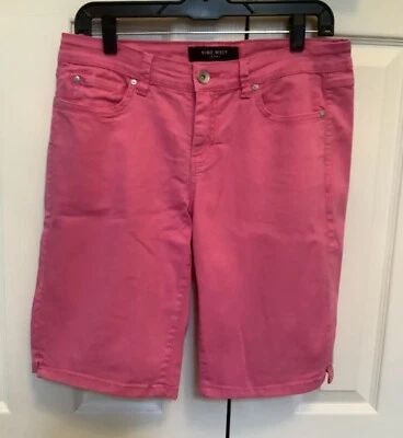Nine West Stretch Jean Bermuda Shorts Pink Women’s Size 8 - Image 1 of 4