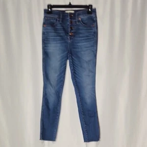 Madewell 10 Inch High Rise Skinny Crop Denim Blue Jeans Womens Size 26 - Picture 1 of 8