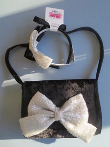 New On The Verge Girls Handbag Purse and 2 Headbands Set Black / Silver - Picture 1 of 2