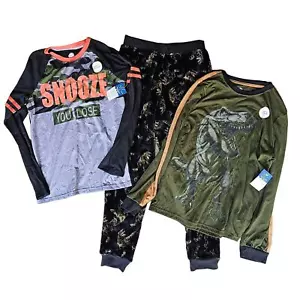 WONDER NATION Pajamas Dinosaur Camo Long Sleeve size Youth Boys XL Husky - Picture 1 of 7