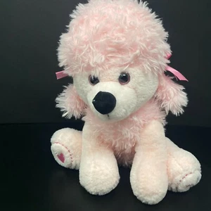 Inter American Pink Poodle Dog Plush Heart Feet 13" Stuffed Animal Valentine - Picture 1 of 5