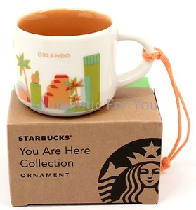 Nuevo Adorno de Navidad Starbucks Orlando You Are Here YAH Taza Colección - Imagen 1 de 3