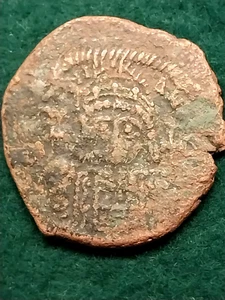 Byzantine Bronze Coin. JUSTINIAN I, AE-Follis. Antioch. Fine, M, 35 mm, 17.1 gr - Picture 1 of 2