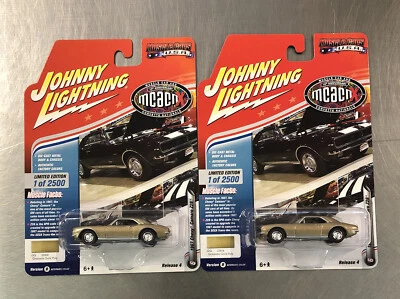 LOT OF 2 JOHNNY LIGHTNING 1967 CHEVY CAMARO Z28 GOLD PAINT  MUSCLE CAR & MCACN - Image 1 of 4