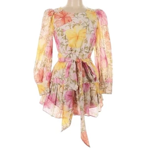 Vestido Elegante Love Shack Mini Teyana Flor Hawaiana Mujeres 6 Hadas Seda Algodón - Imagen 1 de 10