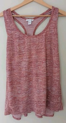 Athleta Ultimate Scoop Tank Top Plus Size 2X Red Geo Racerback Gym Nylon - Image 1 of 4