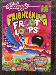 SEALED 2000 Kellogg’s FRIGHTENING Froot Loops Müslischachtel NOS - Crunchy Corn 🎃 - Bild 1 von 9