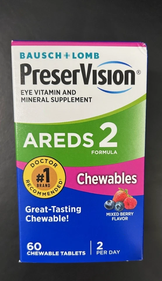 Bausch + Lomb PreserVision Preservision AREDS 2 mastigáveis 60 unidades sabor baga - Imagem 1 de 4