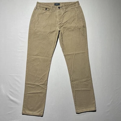 Pantalones de mezclilla Paul Smith para hombre 32 caqui chino pierna recta botón mosca informal algodón Foto 1 de 4