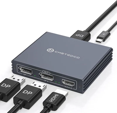 VEDINDUST DisplayPort Splitter 1 in 3 Out DP to HDMI & Dual DP Adapter 4K@120Hz - Image 1 of 4