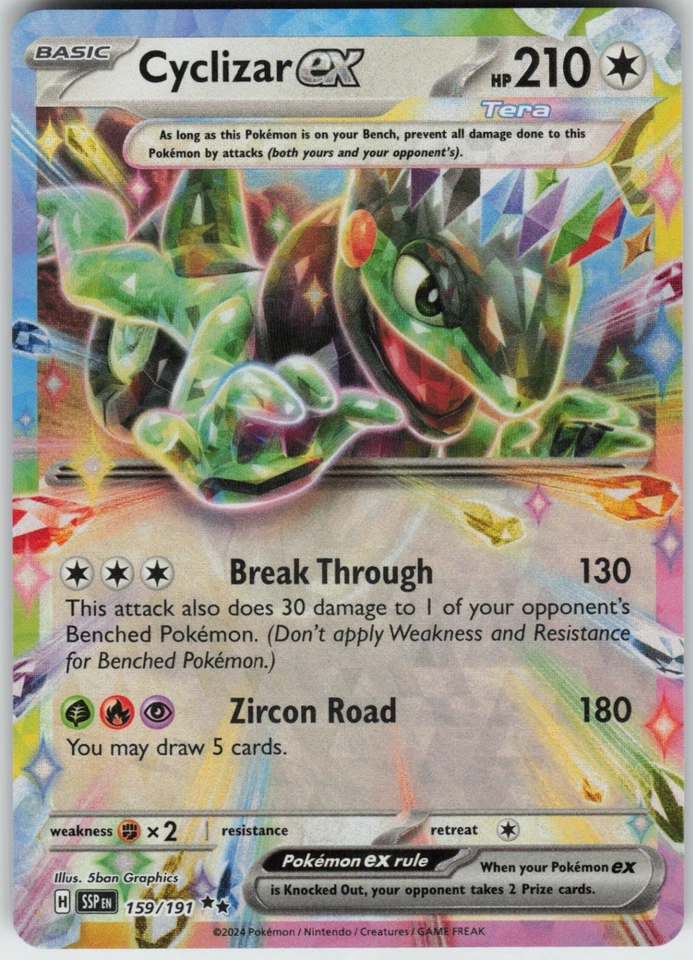 UR-01 Holo Cyclizar ex 159/191 Double Rare SV08: Surging Sparks - Image 1 of 1