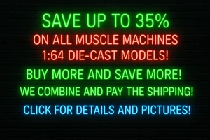 MUSCLE MACHINES 1:64 1966 CHEVROLET C60 FLATBED TRUCK W/ 1961 CADILLAC COUPE NEW - Picture 1 of 3