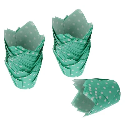 100 stücke Tulpe Cupcake Backbecher Muffin Backen Liner Inhaber Cupcake Wrappers - Bild 1 von 4