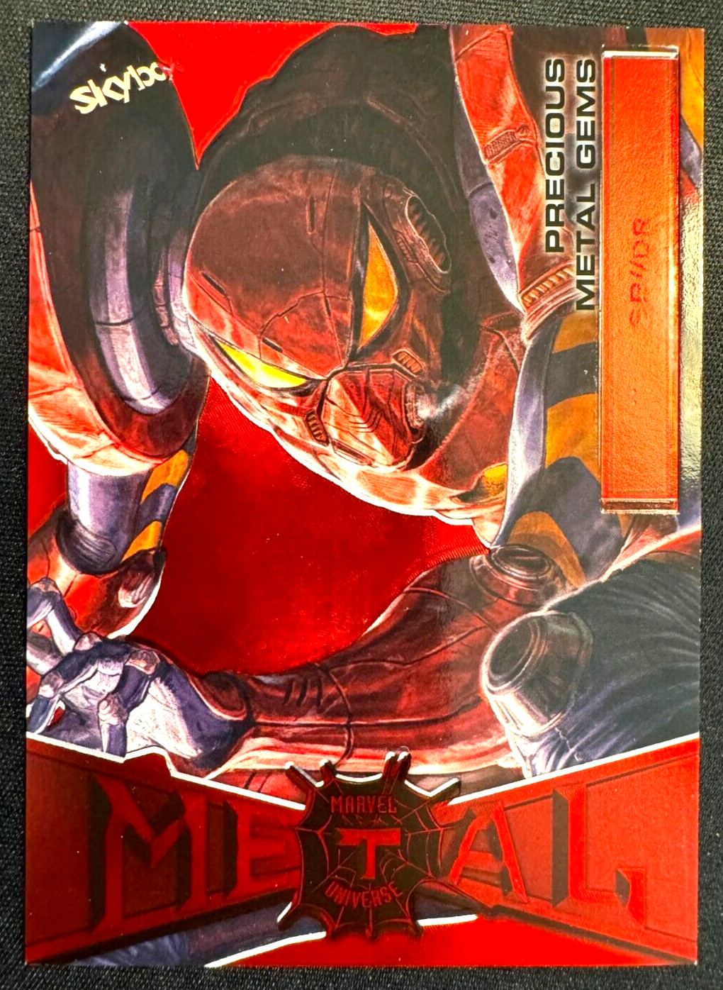 2022 SKYBOX MARVEL METAL SPIDER-MAN #63 SP dr RED PRECIOUS METAL GEMS PMG /100