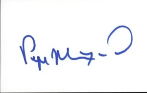 Pepe Mangual Auto Index Card Bold Blue Sharpie. Topps 1975 Rookie with Jim Rice - Picture 1 of 1