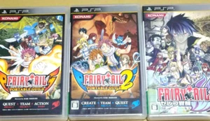 Lot of 3 Fairy Tail Portable Guild 1 & 2 + Zelef Kakusei PSP Japanese Tested - Picture 1 of 4