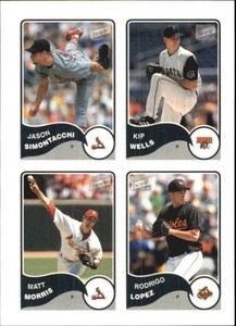 2003 Bazooka 4 on 1 Sticker #50 Simontacchi/Wells/Morris/Lopez   C27432 