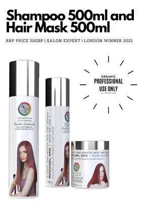 Hair Care Bundle Salon Use Professional Step1 Step2 Shampoo 500ml and Mask 500ml - Image 1 of 4
