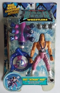 WCW NWO ToyBiz Bret Hitman Hart Bash At The Beach Wrestling figure WWF WWE 2000 - Picture 1 of 3