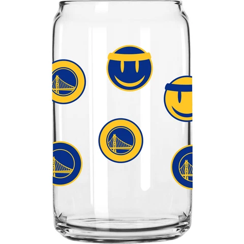 Golden State Warriors 16oz. Smiley Can Glass Cover