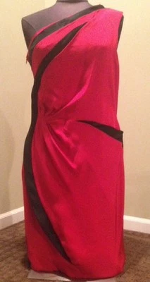 Nuevo VESTIDO PRABAL GURUNG SEDA ROJO Un Hombro Noche Saks Quinta Avenida $2700 Foto 1 de 4