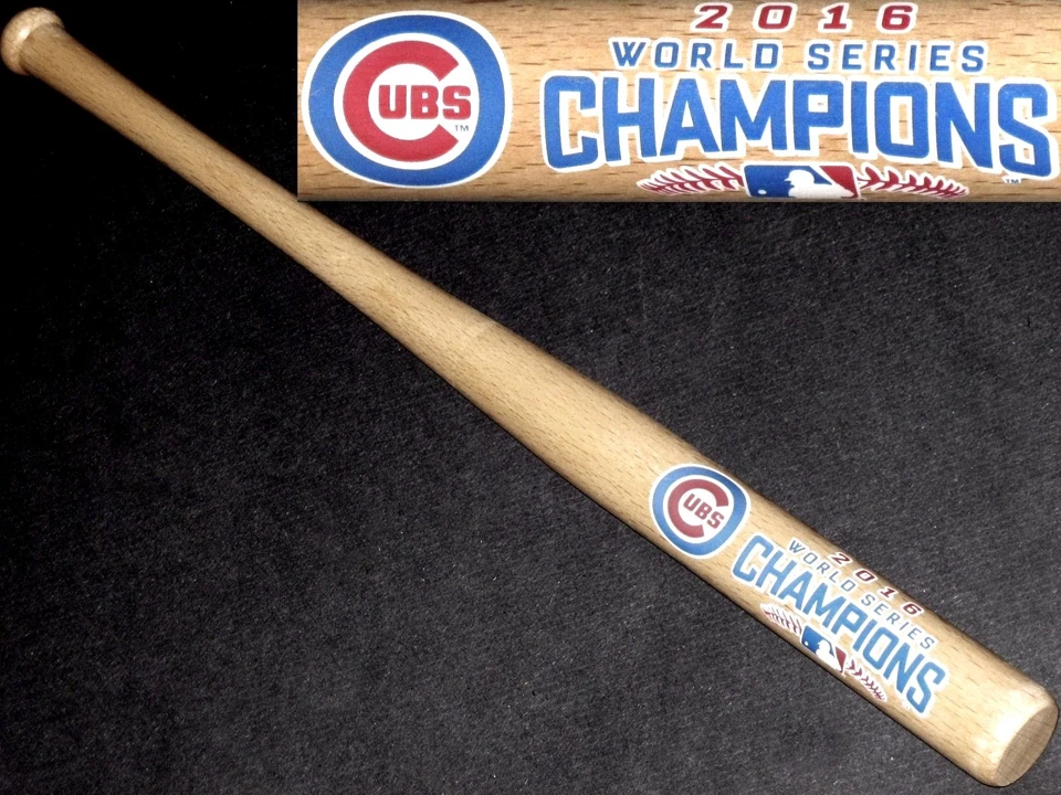 CHICAGO CUBS~2016 WORLD SERIES CHAMPIONS~NEW 18" MINI SOUVENIR WOOD BASEBALL BAT - Image 1 of 1