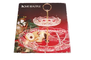 Home Beautiful Golden Elegance Two-Tier Serving Tray - Picture 1 of 7
