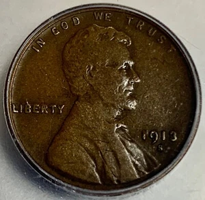 1913-S Lincoln Cent : ICG Graded VF20 - P058 - Picture 1 of 4