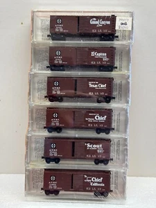 N Scale Kadee Micro Trains MTL 20462 ATSF Slogans 6-Pack - Picture 1 of 3