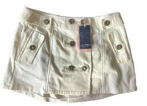 Girl's Skirt LU-MA Miniskirt Women Bottom Skirt Cotton White Size 14 years - Picture 1 of 4