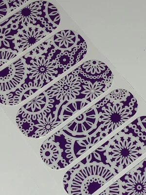 Jamberry JAN HOST EXCL, 1/2 Sheet, Fun Purple Geometric pattern