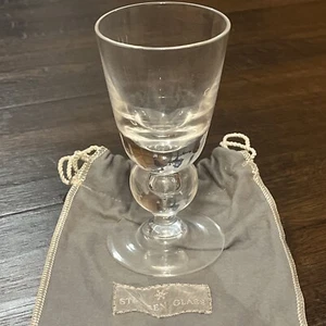 One (1) Steuben 7877 Claret Wine Glass Baluster Stem Teardrop Crystal 5” W/ Bag - Picture 1 of 6