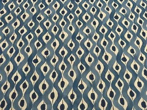 Nina Campbell/Osborne & Little Fabric 'BEAU RIVAGE' 3 METRES BLUE - 100% Cotton - Picture 1 of 7
