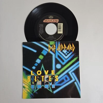 Def Leppard "Love Bites" "Billy's  Got A Gun" 45 Tested Vg+ Picture Sleeve - Image 1 of 4