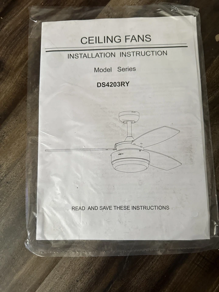 HYATECH 42 Inch. Modern Style Indoor Ceiling Fan Whit Dimmable Light And Control - Image 1 of 4