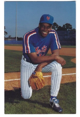 New York Mets Dwight Gooden 3 & 1/2 x 5 & 1/2 postcard Cover