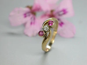 Trilogie-Ring 585 (14K) Rosè Gold um 1900 Jugendstil - Gr. 51,5 - Bild 1 von 6