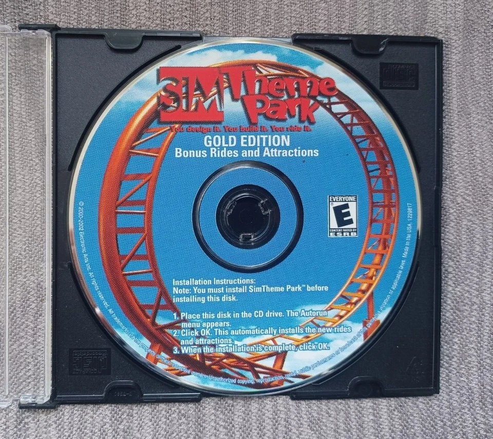 SimTheme Park: Gold Edition Bonus Rides & Attractions (PC, 2002) Disc Only - Image 1 of 1