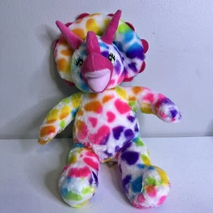 Build-A-Bear Regenbogen Herzen Triceratops Dinosaurier 16 Zoll Stofftier - Bild 1 von 9