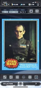 Topps Star Wars Digital Card Trader 1977 Remaster Tier 10 Tarkin Base Variant - Foto 1 di 1