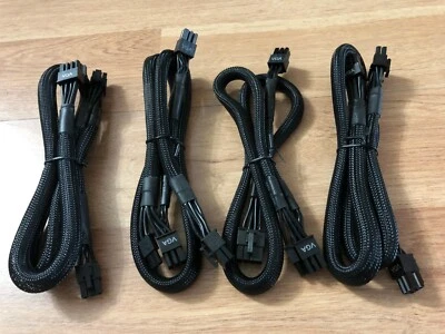 4 Pcs 8 PIN TO dual 8+6 pin PCIE VGA Cable for EVGA SuperNOVA 750-1300 G2 G3  - Image 1 of 3