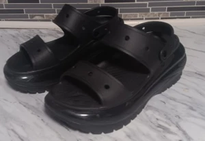 Sandalia Crocs Para Hombre Negra Clásica Mega Crush Sin Cordones Talla 11 - Imagen 1 de 8