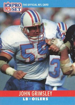 John Grimsley 1990 Pro Set #120 Houston Oilers - Image 1 of 2